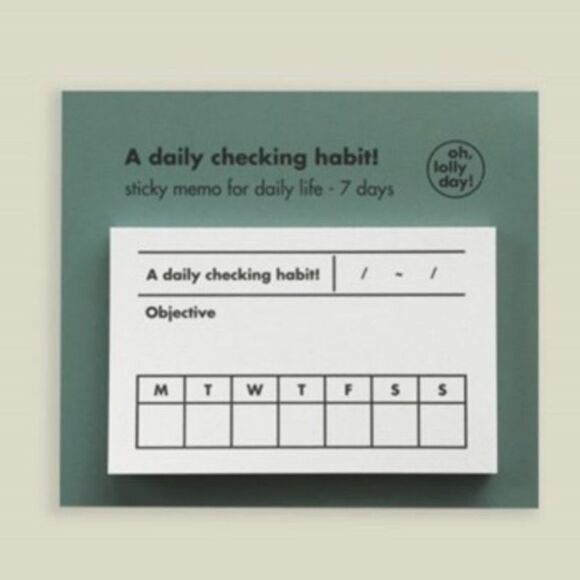 NWT Daily Habit Checker Sticky Notes (40) - Picture 1 of 8